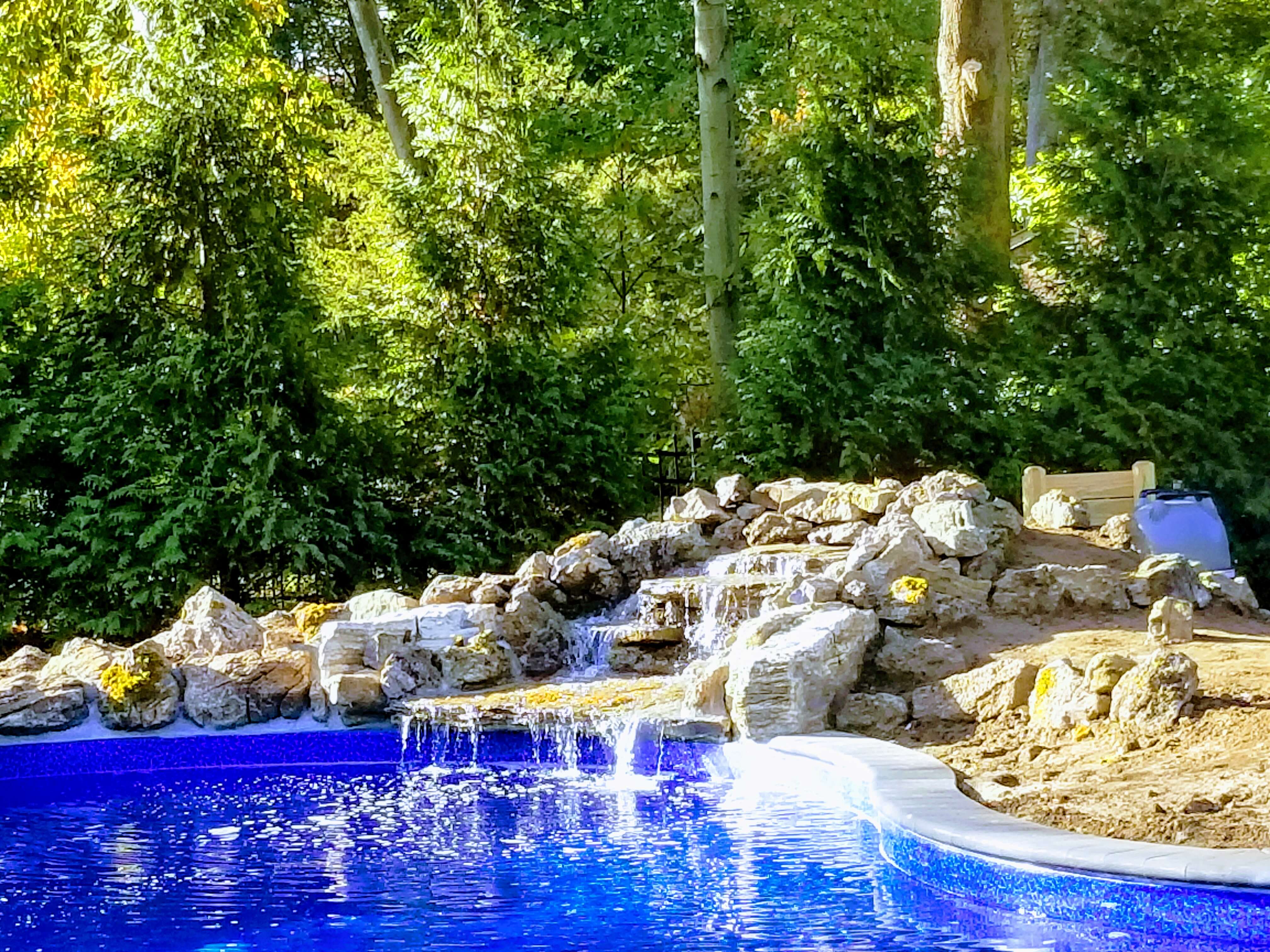 Natural stone waterfall Long Island